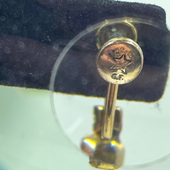 12K GF Arthur Pepper Signed Vintage Pink Crystal Screw Back Earrings - Picture 7 of 7